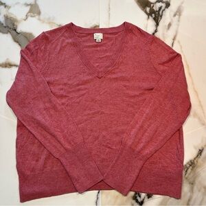 Eddie Bauer Women's V-Neck Sweater - Rose
